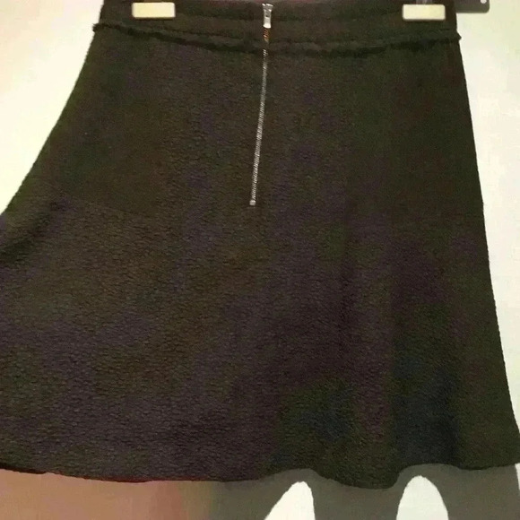 Sandro black skirt  with distressed detail size 1 - Picture 3 of 5